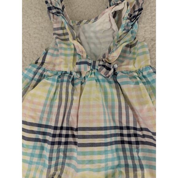 Janie And Jack Girls 12 Months Ice Cream Social Gingham Calico Dress - Picture 5 of 6